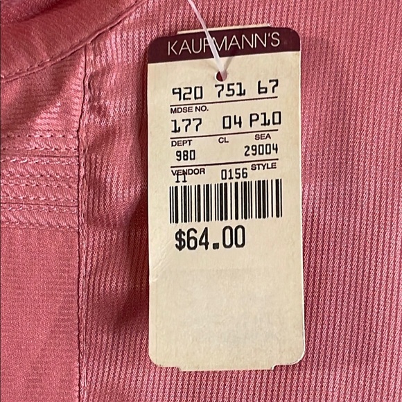 Valerie Stevens Pink Silk Blouse Large #37 - Picture 4 of 14